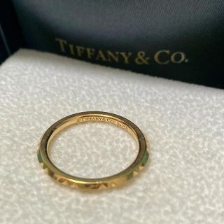 ティファニー TIFFANY&Co. Tトゥルーナロー リング 指輪 9号 18金 K18イエローゴールド レディース