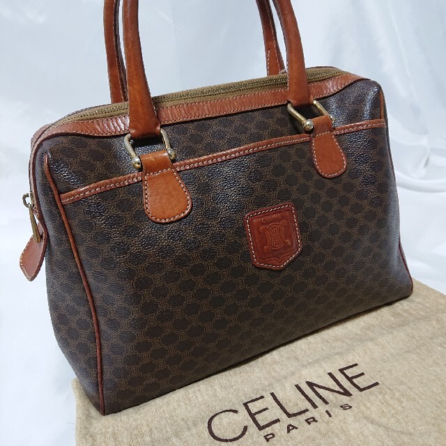 CELINE マカダム柄 ハンドバッグ