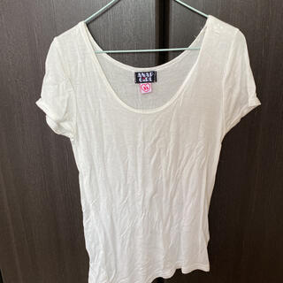 アナップガール(ANAP GiRL)のTシャツ カットソー ANAPGirl XS ホワイト アシメ 半袖Tシャツ(Tシャツ(半袖/袖なし))