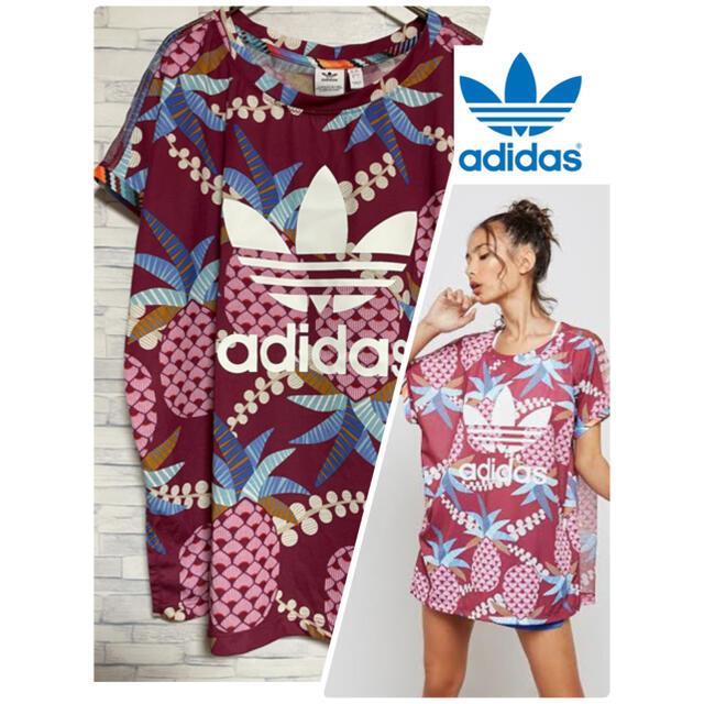 adidas(アディダス)のadidas  アディダス　オリジナルス　パイナップル柄　Tシャツ レディースのトップス(Tシャツ(半袖/袖なし))の商品写真