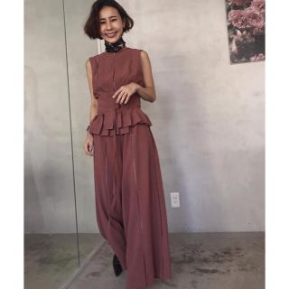 アメリヴィンテージ(Ameri VINTAGE)のPLEATS WIDE BELT ROMPERS(オールインワン)