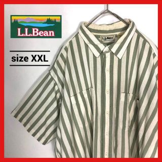 エルエルビーン(L.L.Bean)の90s 古着 エルエルビーン 半袖シャツ オーバーサイズ ストライプ XXL(シャツ)