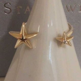 スタージュエリー(STAR JEWELRY)のスタージュエリー K10 ダイヤモンド リング 13号 フォーク スター 美品(リング(指輪))