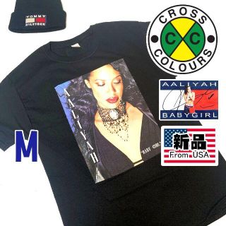 新品 クロスカラーズ × アリーヤ 半袖 Tシャツ M ブラック コラボ