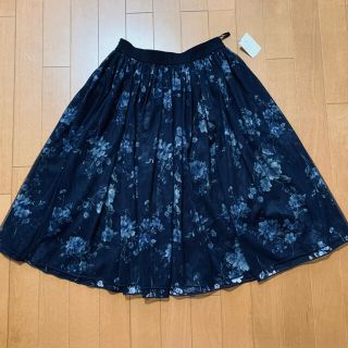 hirorin1011様専用　新品☆ チュールレース重ねお花柄ミモレ丈スカート(その他)