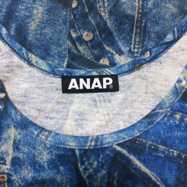ANAP(アナップ)のANAP デニム柄 サロペット レディースのパンツ(サロペット/オーバーオール)の商品写真