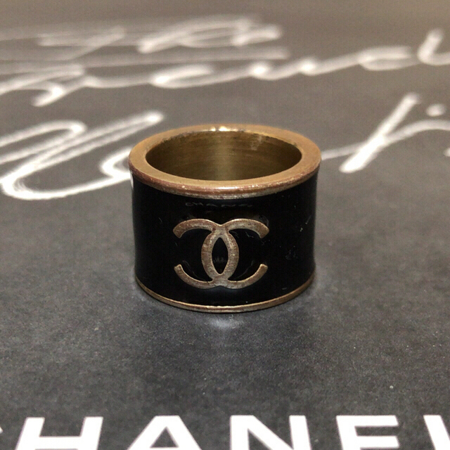 CHANEL リング 指輪 ココマーク&ハート ブラック *ジヨン愛用 | フリマアプリ ラクマ