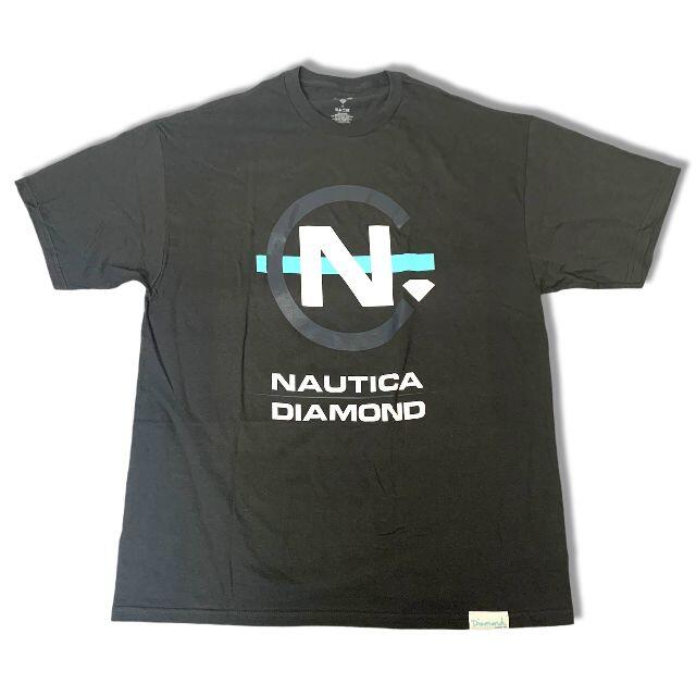 NAUTICA(ノーティカ)の新品 ダイアモンドサプライ × ノーティカ 半袖Tシャツ L ブラック  メンズのトップス(Tシャツ/カットソー(半袖/袖なし))の商品写真