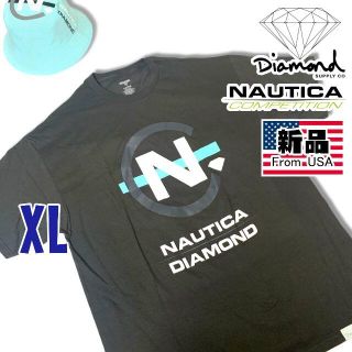 ノーティカ(NAUTICA)の新品 ダイアモンドサプライ × ノーティカ 半袖Tシャツ XL ブラック(Tシャツ/カットソー(半袖/袖なし))