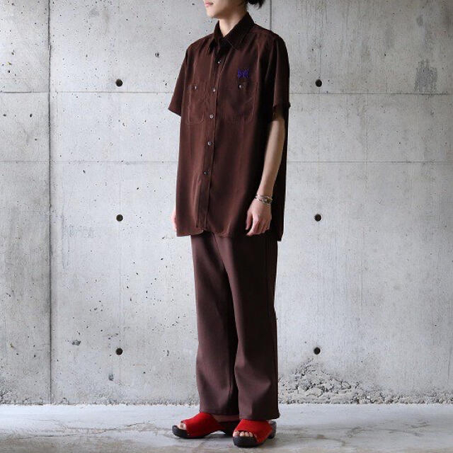 Needles(ニードルス)のウエケンさま専用 Needles S/S Work Shirt Brown メンズのトップス(シャツ)の商品写真