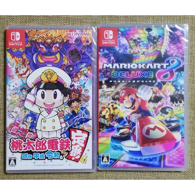 【新品/送料込】【2本セット】桃太郎電鉄　&　マリオカート8　switch