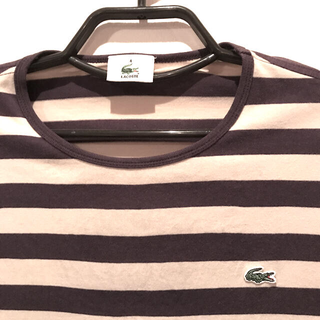 LACOSTE(ラコステ)のラコステＴシャツ　長袖　ストライプ　Ｌ　新品未使用タグなし メンズのトップス(Tシャツ/カットソー(七分/長袖))の商品写真