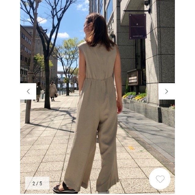 GRACE CONTINENTAL(グレースコンチネンタル)のリボンサロペット レディースのパンツ(サロペット/オーバーオール)の商品写真