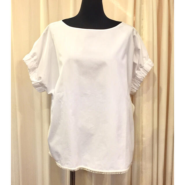 Les Copains レコパン コットン トップス ブラウス ホワイト 【60%OFF