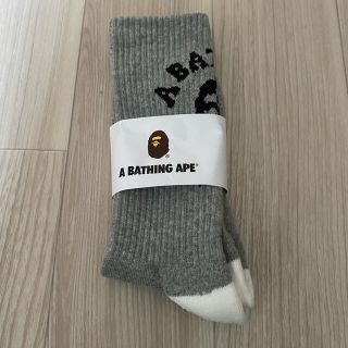 アベイシングエイプ(A BATHING APE)のA BATHING APE アベイシングエイプソックス グレー　灰色　一足分(ソックス)