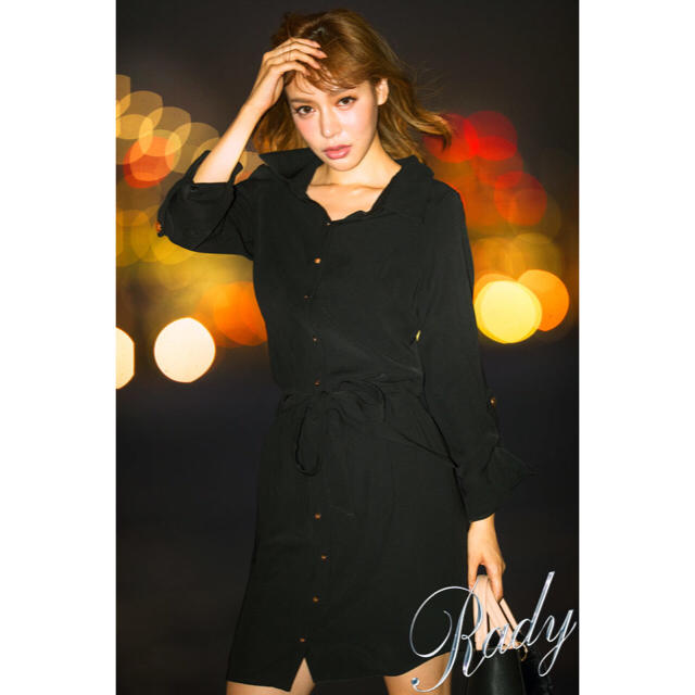 rady♡プルプル鬼くびれシャツワンピ 新品