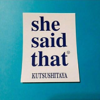 クツシタヤ(靴下屋)のshe said that × 靴下屋 コラボ ステッカー　ネイビー(シール)