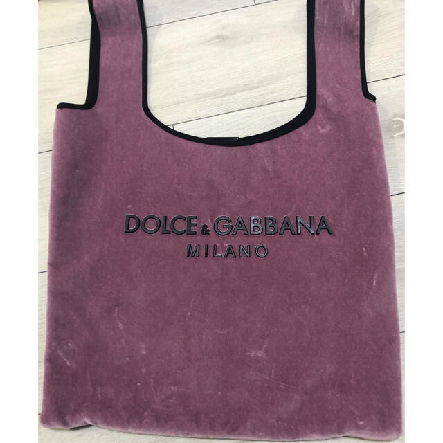 D&G ベロアマーケットバッグ　ピンク