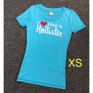 ホリスター(Hollister)の【HOLLISTER】半袖 ロゴ Tシャツ XS (レディース) 水色(Tシャツ(半袖/袖なし))