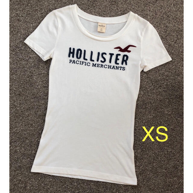 Hollister(ホリスター)の【HOLLISTER】半袖 ロゴ Tシャツ XS (レディース) 白 レディースのトップス(Tシャツ(半袖/袖なし))の商品写真