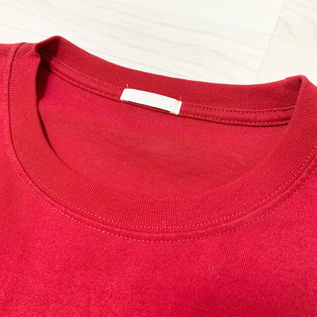 GU(ジーユー)の新品✼GUベビーウェイトビッグTレッドL メンズのトップス(Tシャツ/カットソー(半袖/袖なし))の商品写真