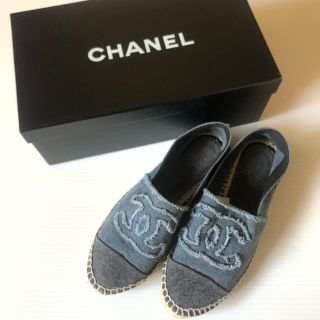 シャネル(CHANEL)のCHANEL シャネル デニム エスパドリーユ 36(スリッポン/モカシン)