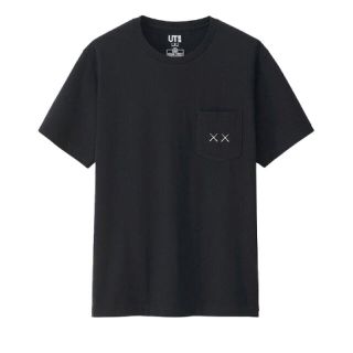 ユニクロ(UNIQLO)のkaws uniqro pocket t black m レア品(Tシャツ/カットソー(半袖/袖なし))