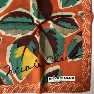 ニコルクラブ(NICOLE CLUB)の新品 未使用 なつかしいレトロ NICOLE CLUB ニコルクラブ(ハンカチ)