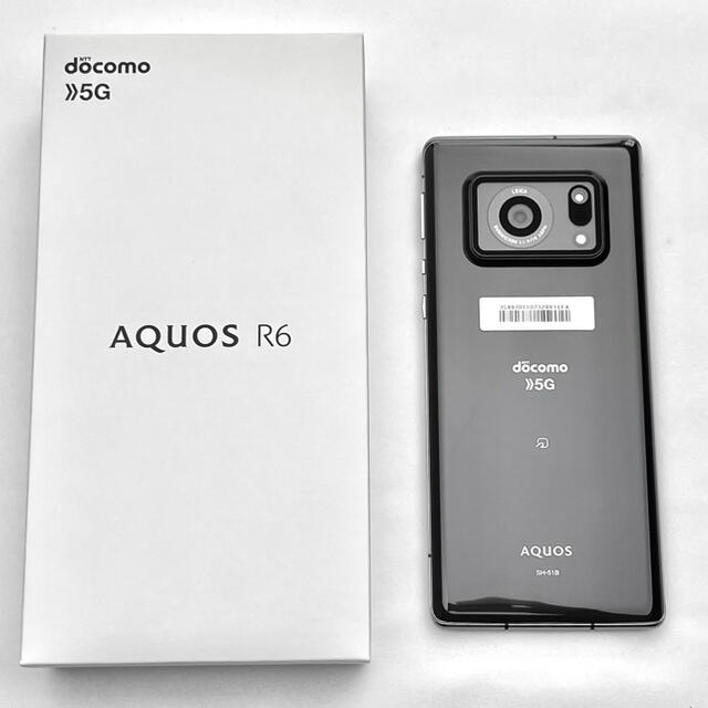 AQUOS(アクオス)のドコモ docomo シャープ AQUOS R6 SH-51B ブラック 本体 スマホ/家電/カメラのスマートフォン/携帯電話(スマートフォン本体)の商品写真