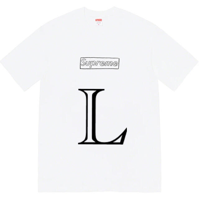 Supreme KAWS Chark Logo Tee White LL状態