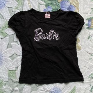 バービー(Barbie)のバービー　半袖　カットソー　130 黒　ラインストーン(Tシャツ/カットソー)