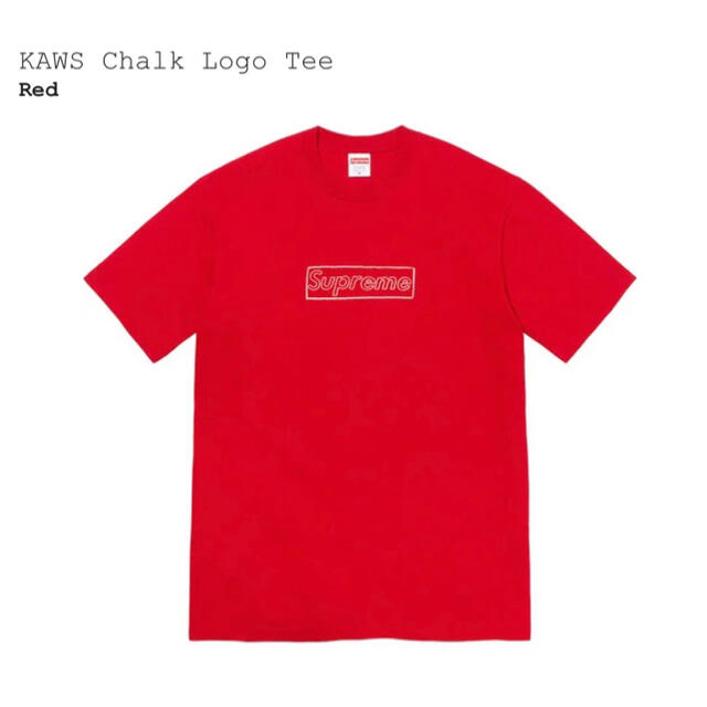 supreme kaws chalk logo red M