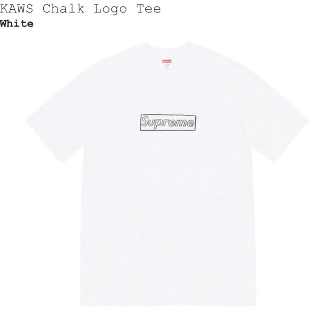 Tシャツ/カットソー(半袖/袖なし) Supreme kaws chalk tee 白M