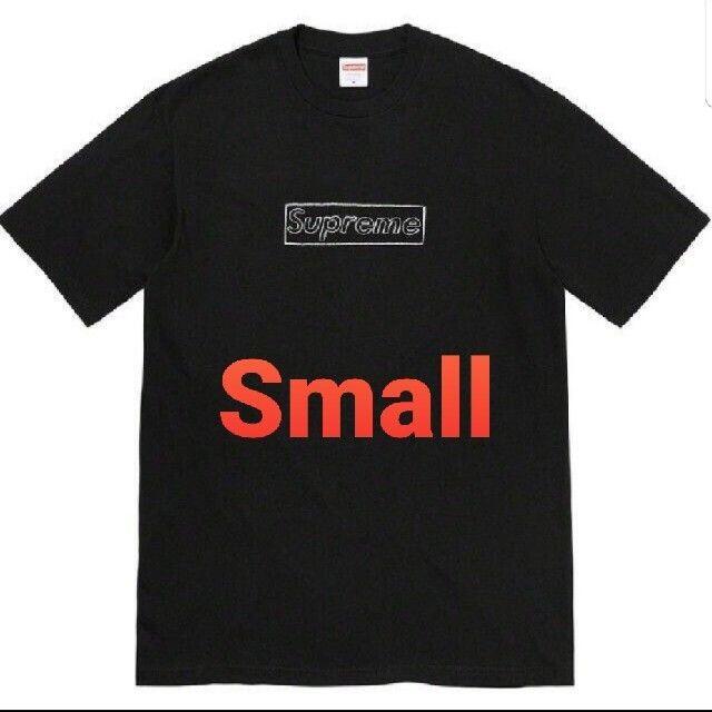 トップスsupreme kaws chalk logo tee box black