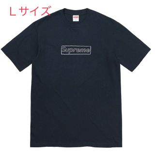 シュプリーム(Supreme)のsupreme KAWS LOGO tee NAVY LARGE(Tシャツ/カットソー(半袖/袖なし))