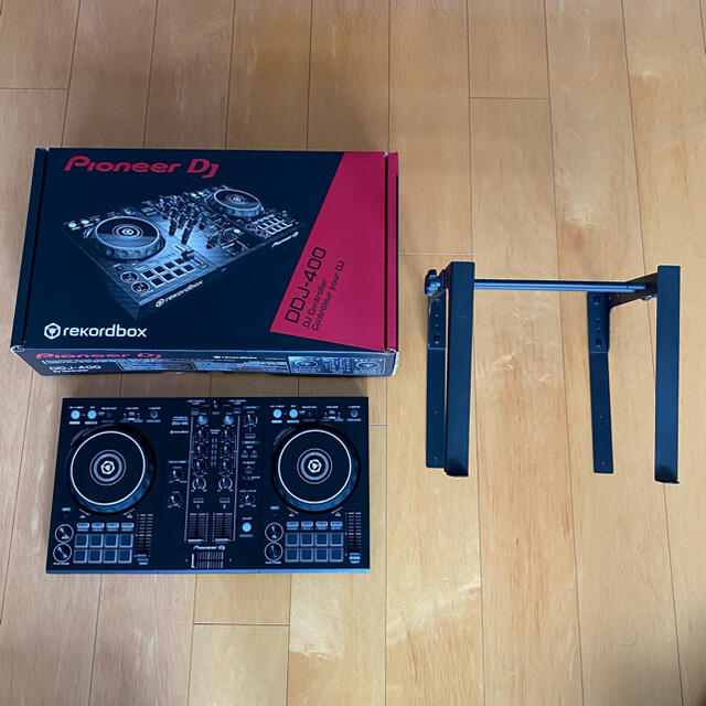 Pioneer DJ DDJ-400 ターンテーブル PCスタンド付属