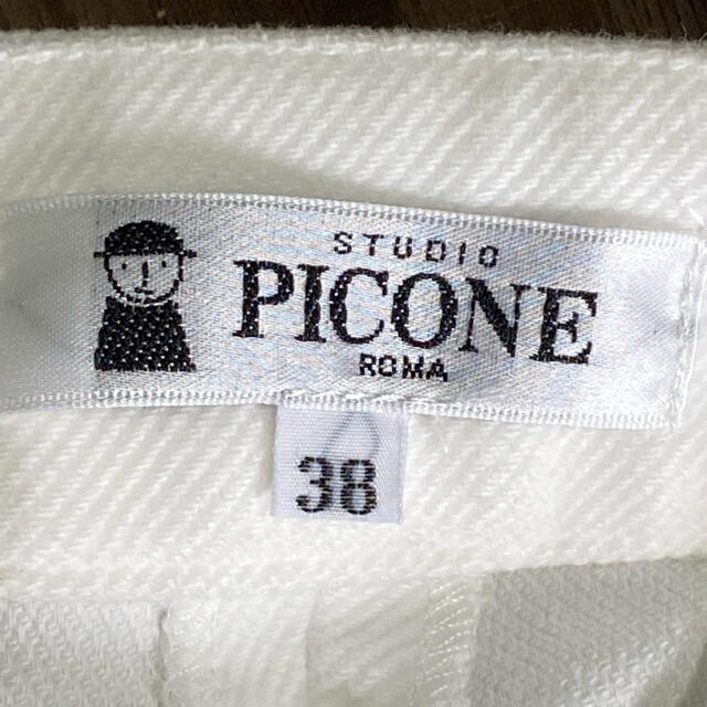 studio PICONE コーデュロイ　ホワイトパンツ レディースのパンツ(カジュアルパンツ)の商品写真