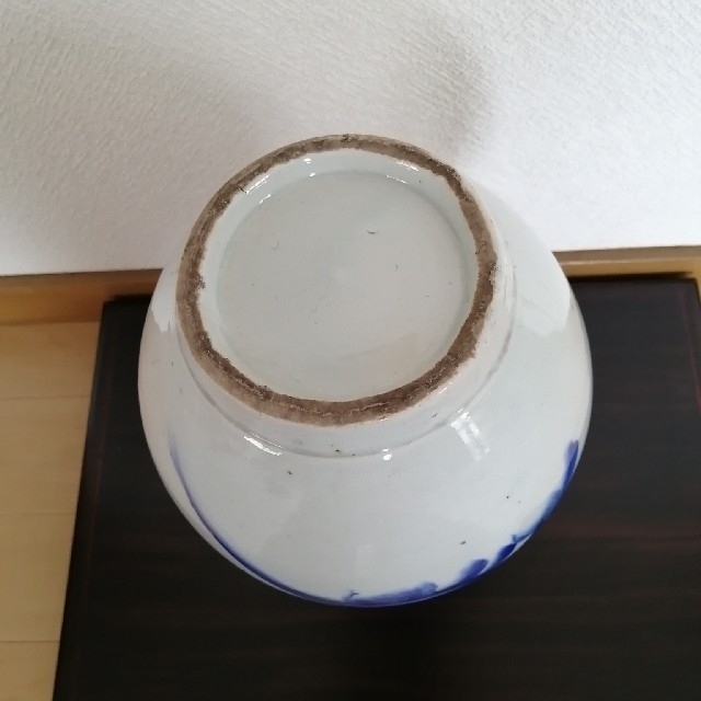 №1 古伊万里 大徳利 染付牡丹紋 美品