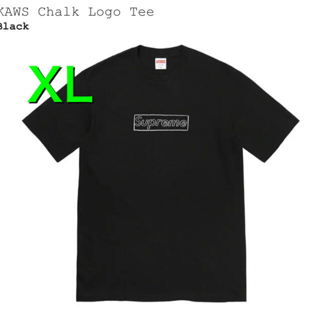 Supreme KAWS Chalk Logo Tee Black XL