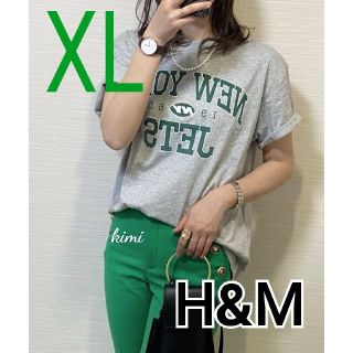 エイチアンドエム(H&M)のH&M　(XL)　ロゴTシャツ　プリントオーバーサイズTシャツ　(Tシャツ(半袖/袖なし))