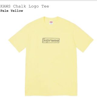 シュプリーム(Supreme)のKAWS Chalk Logo Tee Pale Yellow Mサイズ(Tシャツ/カットソー(半袖/袖なし))