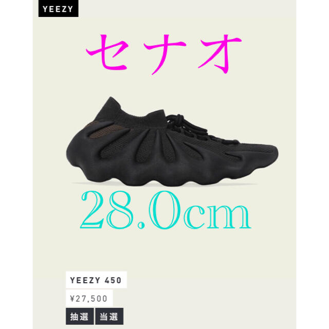 adidas YEEZY 450 DARK SLATE 28.0cm