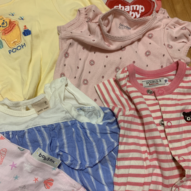 petit main(プティマイン)の女の子baby 70㎝　セット キッズ/ベビー/マタニティのベビー服(~85cm)(ロンパース)の商品写真