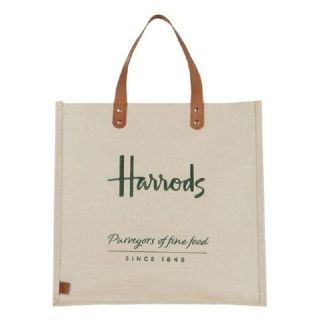 ハロッズ(Harrods)の◇ハロッズ◇　  ジュート　トートバッグ レザーハンドル(トートバッグ)