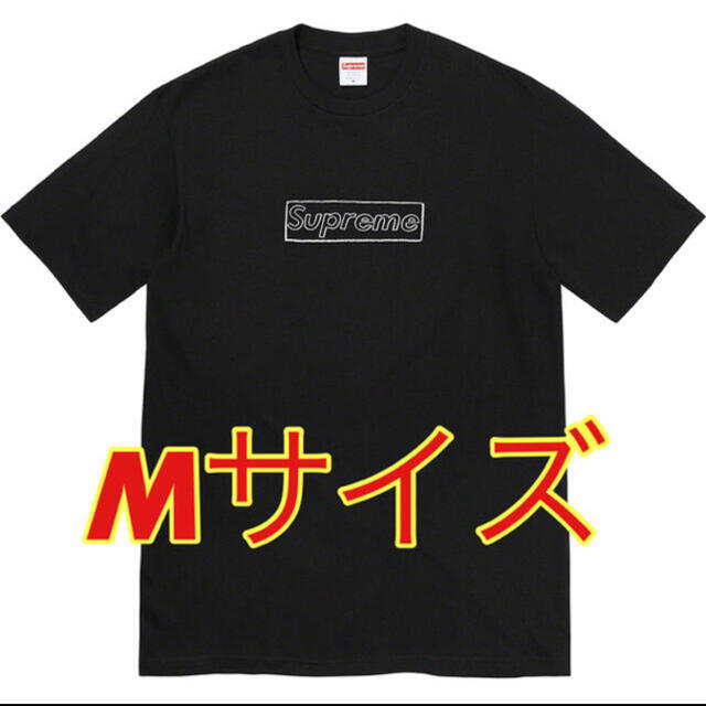 Supreme KAWS Chalk Logo Tee Black Lサイズ