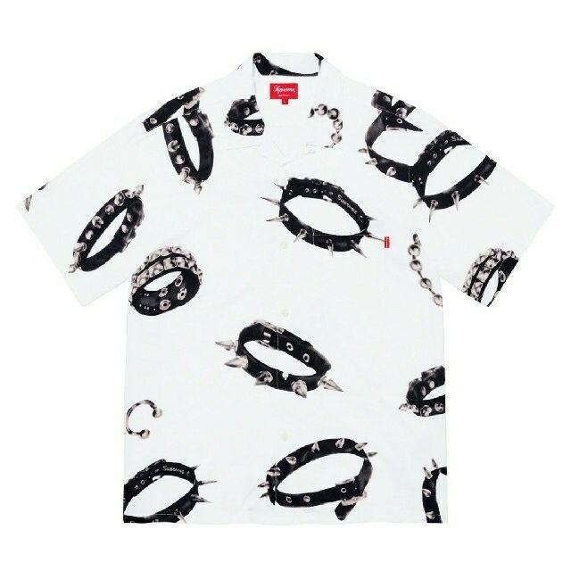 Supreme Studded Collars Rayon Shirt 白 M