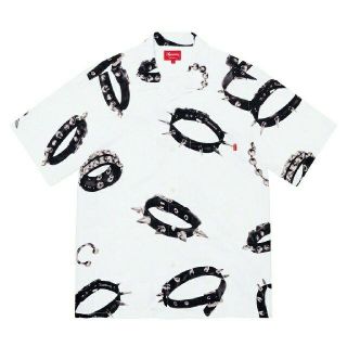 シュプリーム(Supreme)のSupreme Studded Collars Rayon Shirt 白 M(シャツ)