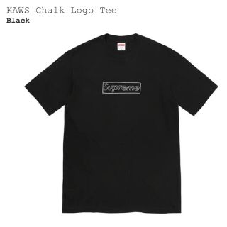 シュプリーム(Supreme)のSupreme KAWS Chalk Logo Tee Black Lサイズ(Tシャツ/カットソー(半袖/袖なし))