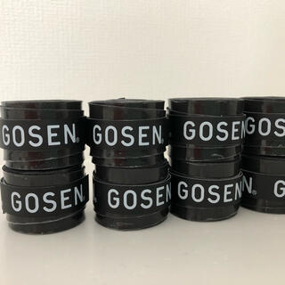ゴーセン(GOSEN)のGOSEN グリップテープ 黒色 8個 最安値 テニス  バドミントン ゴーセン(バドミントン)