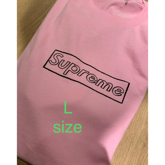 本日購入 supreme × kaws chalk logo Tee pink 無料配達 aleksandra